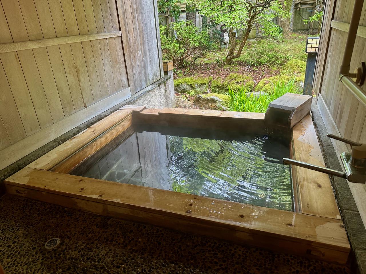 Our private in-room bath at Matsusaki